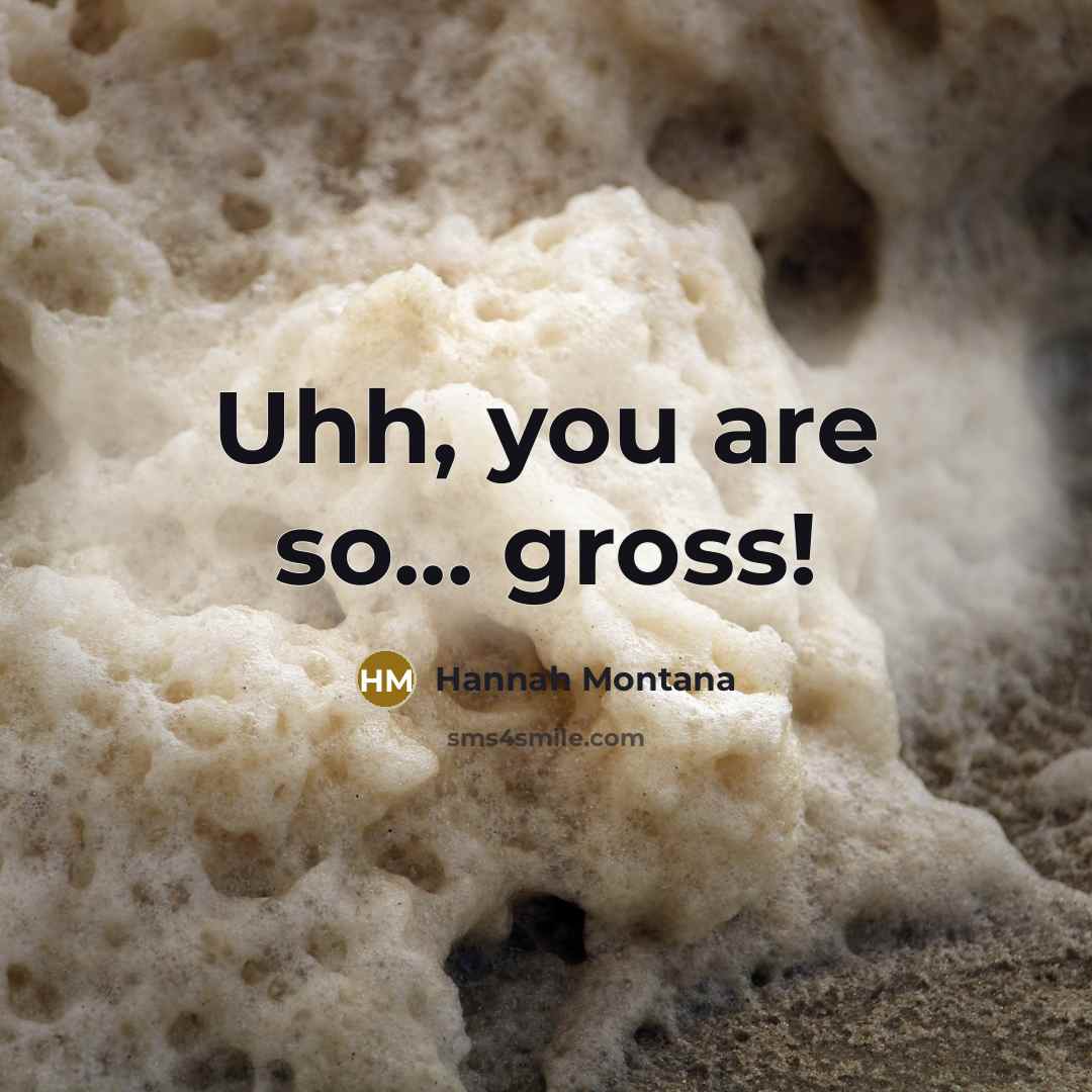 “Uhh, you are so... gross!” quote by Hannah Montana
