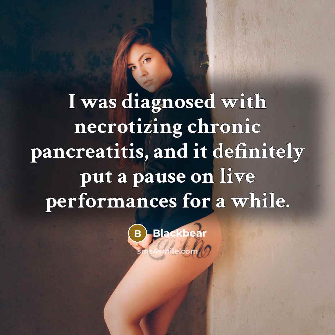 “I was diagnosed with necrotizing chronic pancreatitis, and it definitely put a pause on live performances for a while.” quote by Blackbear