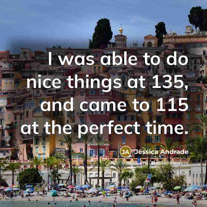 “I was able to do nice things at 135, and came to 115 at the perfect time.” quote by Jessica Andrade