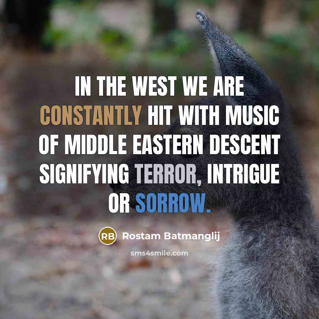 “In the West we are constantly hit with music of Middle Eastern descent signifying terror, intrigue or sorrow.” quote by Rostam Batmanglij