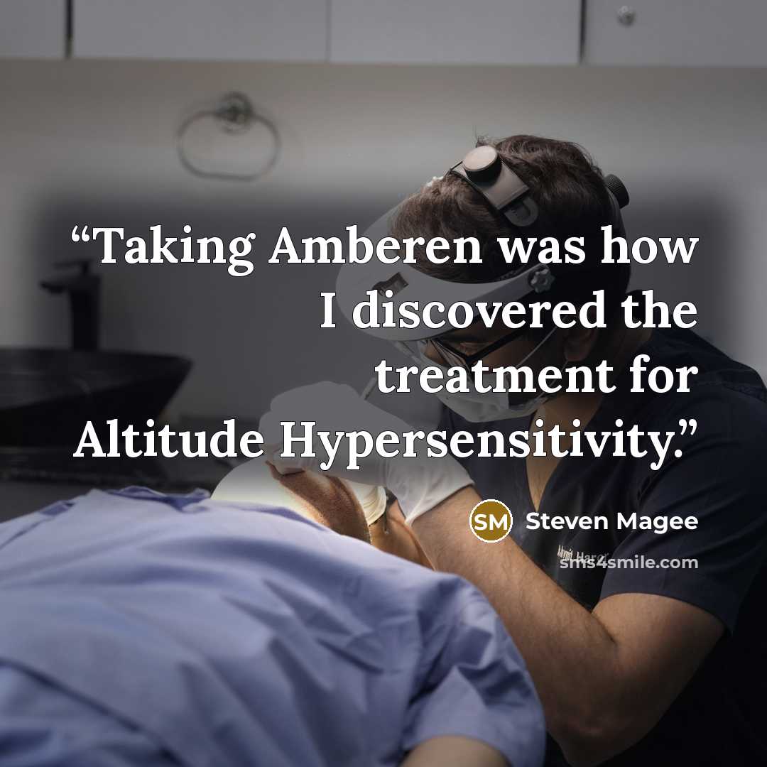 “Taking Amberen was how I discovered the treatment for Altitude Hypersensitivity.” quote by Steven Magee