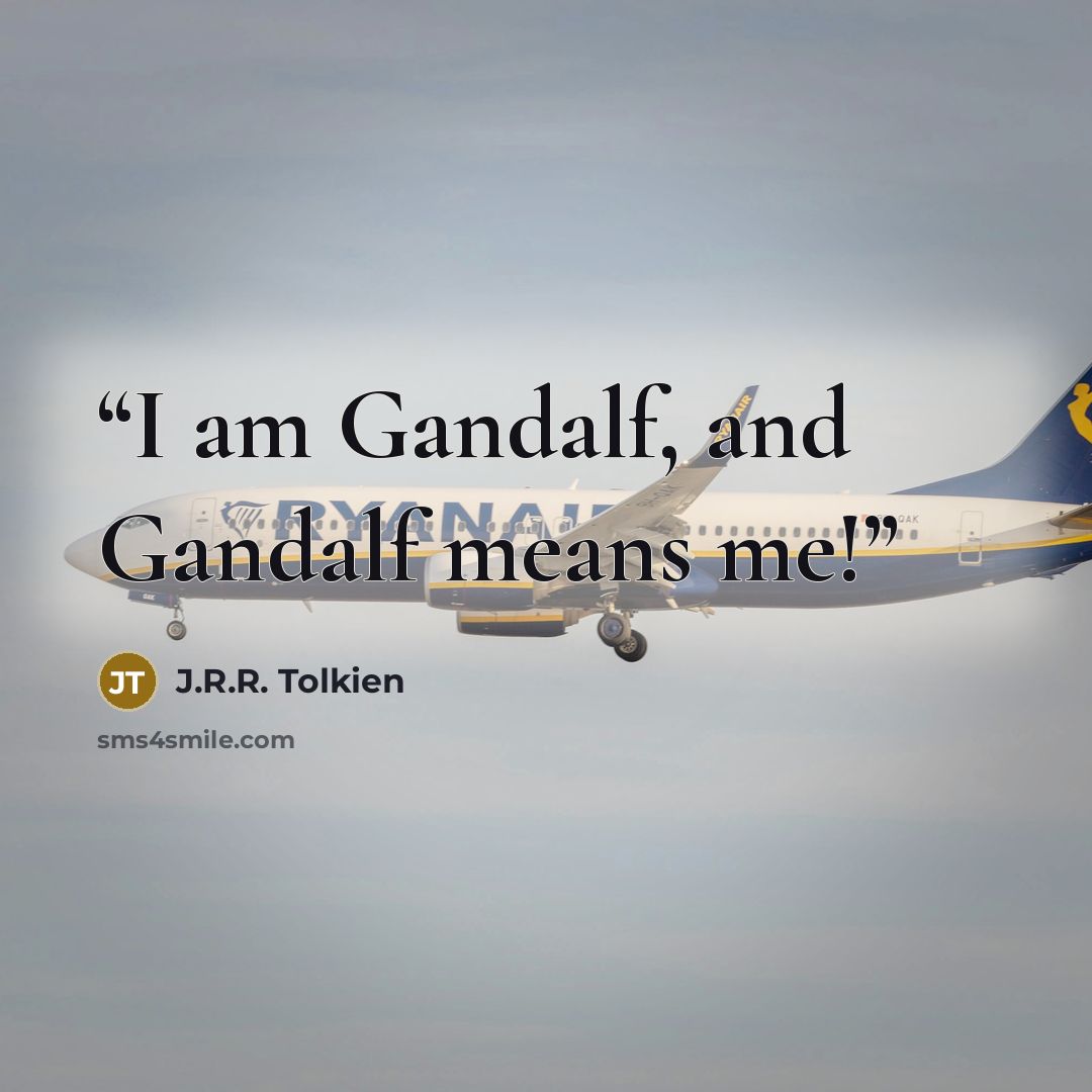 “I am Gandalf, and Gandalf means me!” quote by J.R.R. Tolkien