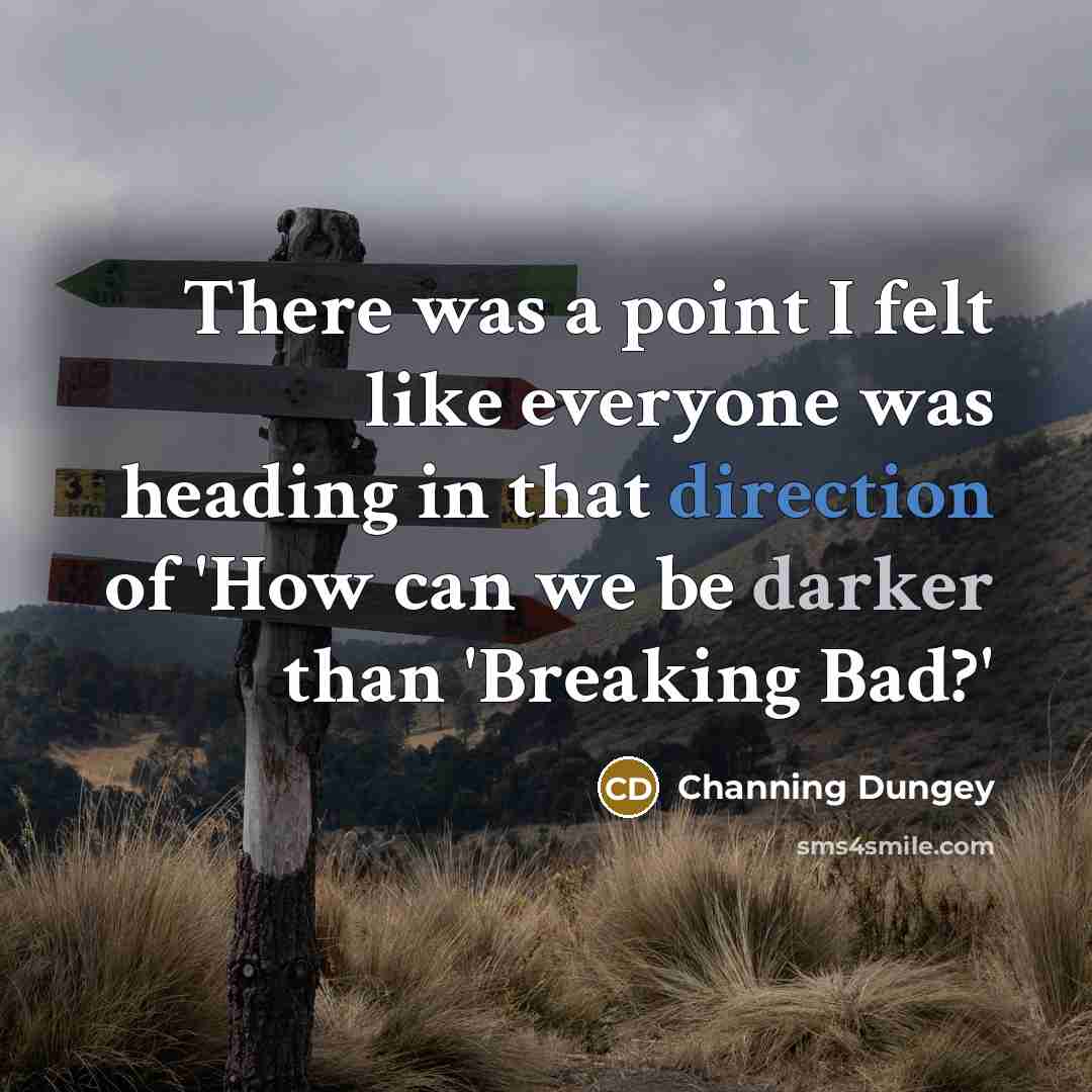 “There was a point I felt like everyone was heading in that direction of 'How can we be darker than 'Breaking Bad?'” quote by Channing Dungey
