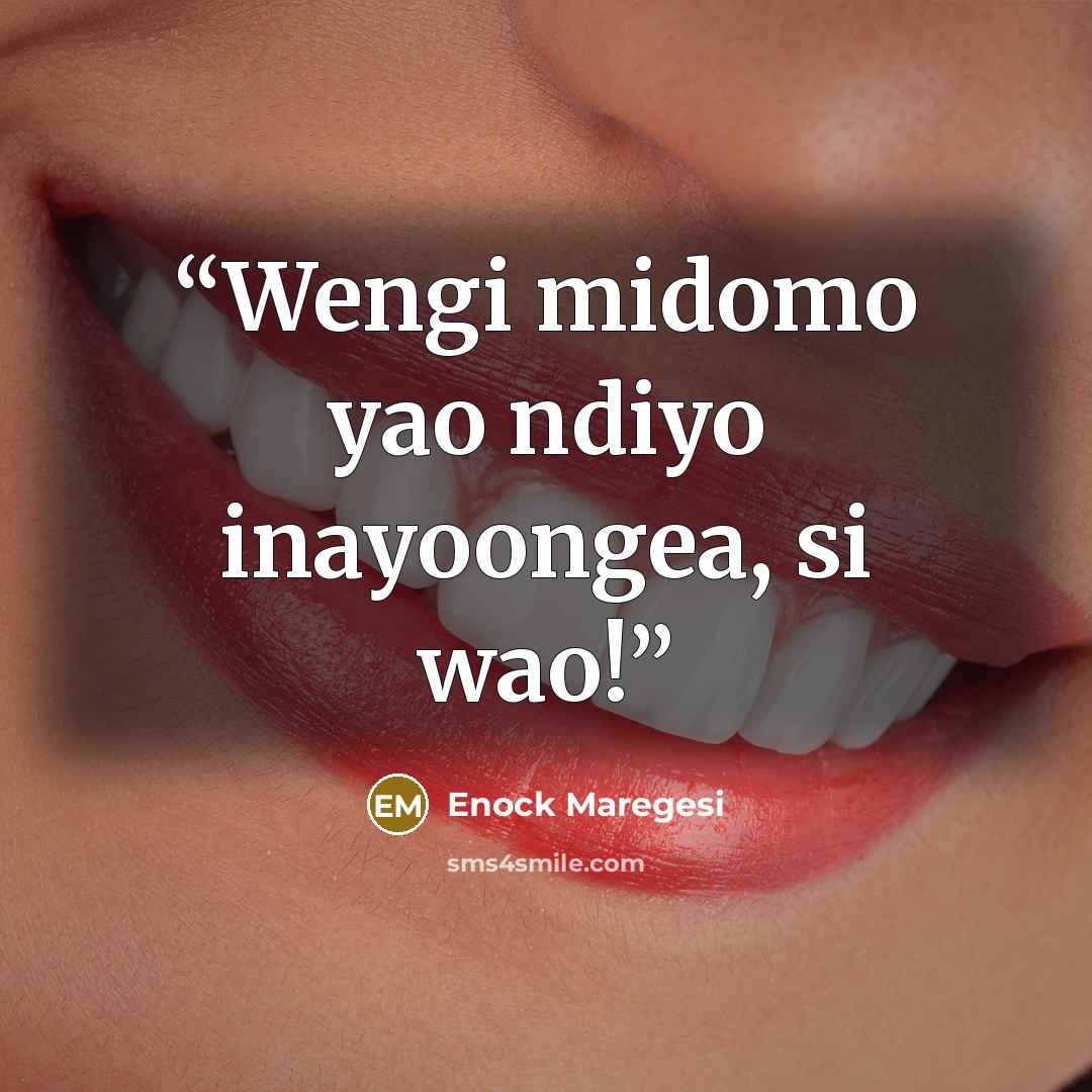 “Wengi midomo yao ndiyo inayoongea, si wao!” quote by Enock Maregesi