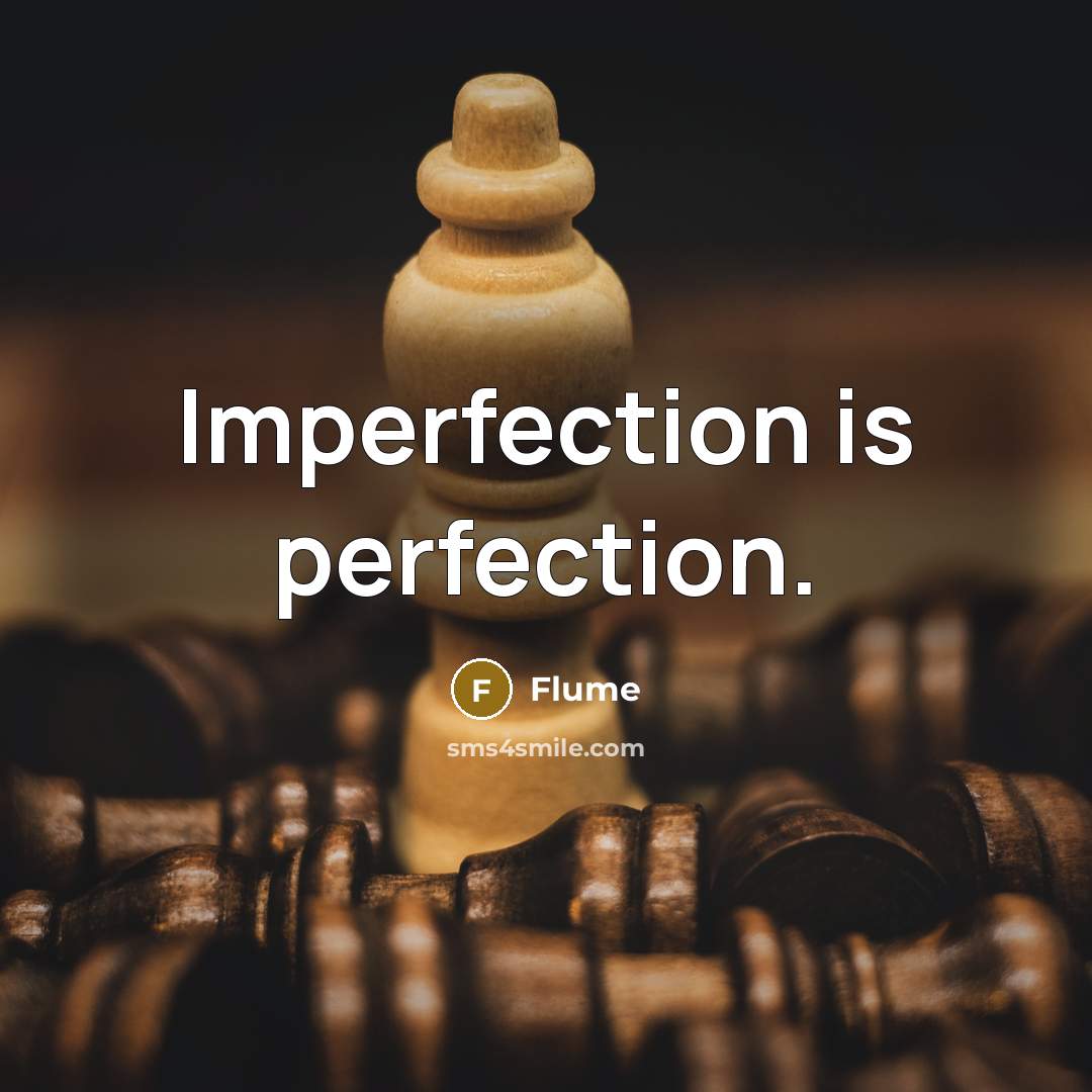 “Imperfection is perfection.” quote by Flume