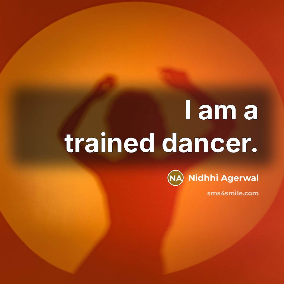 “I am a trained dancer.” quote by Nidhhi Agerwal