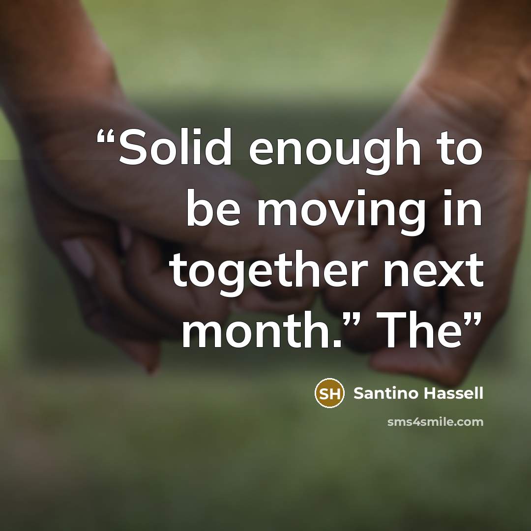 “Solid enough to be moving in together next month.” The” quote by Santino Hassell