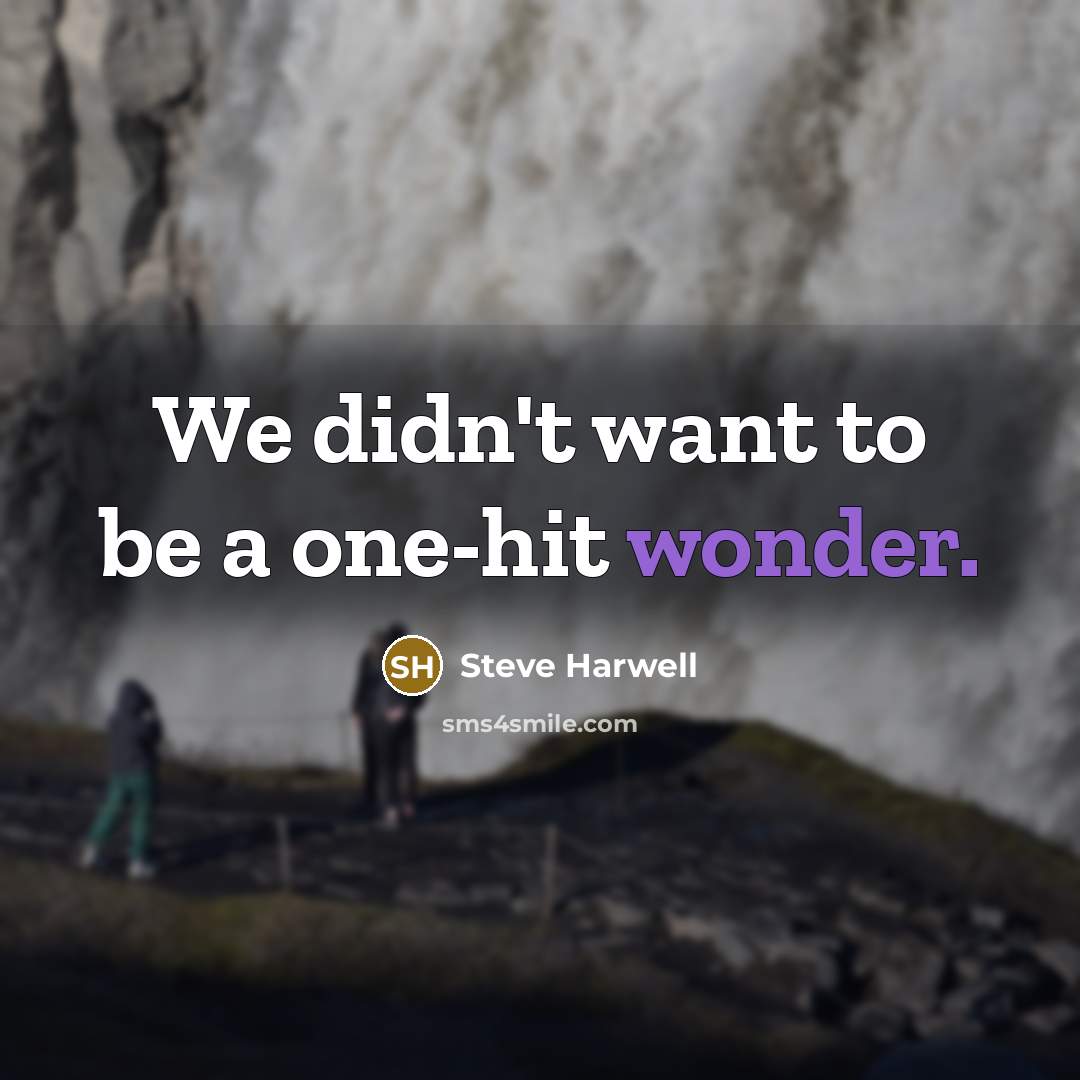“We didn't want to be a one-hit wonder.” quote by Steve Harwell