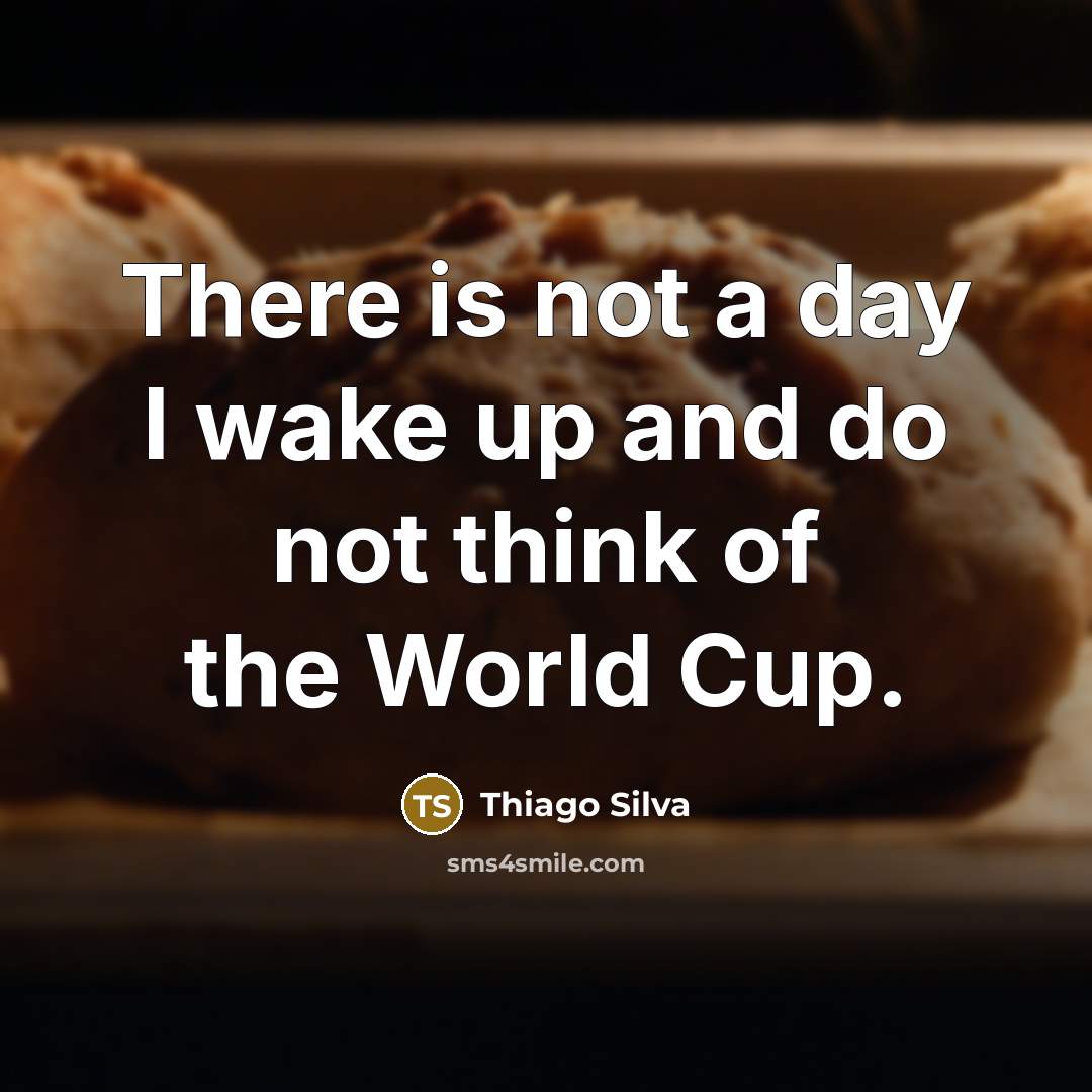 “There is not a day I wake up and do not think of the World Cup.” quote by Thiago Silva