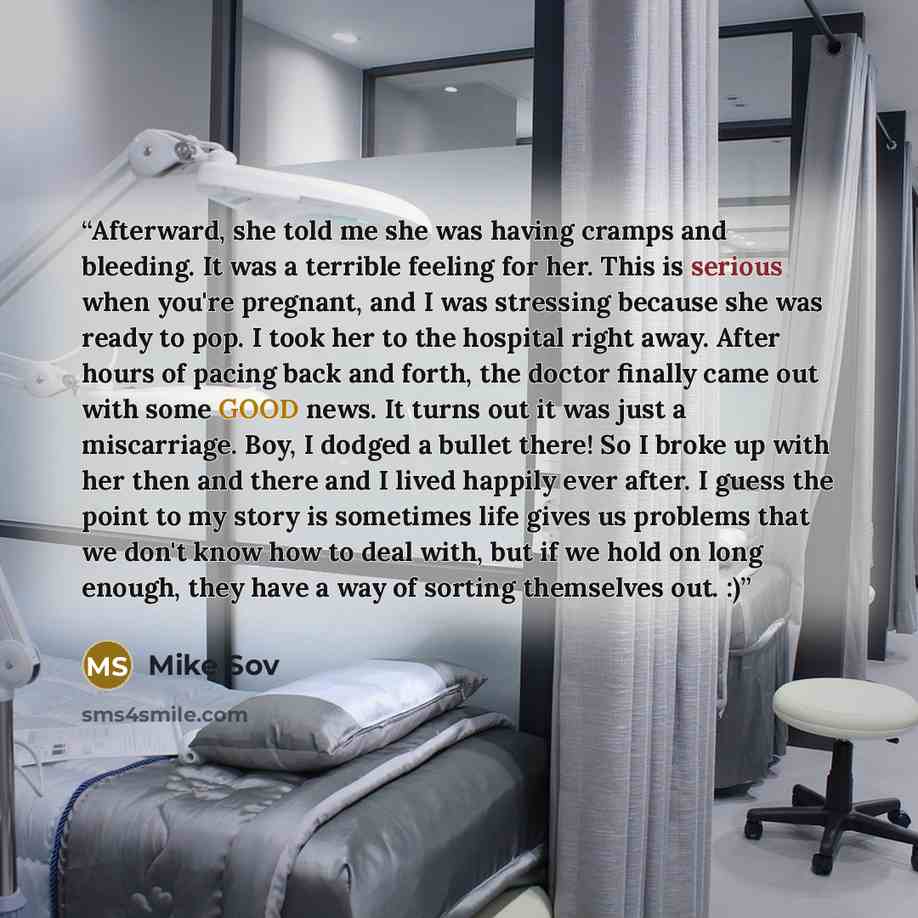 “Afterward, she told me she was having cramps and bleeding. It was a terrible feeling for her. This is serious when you're pregnant, and I was stressing because she was ready to pop. I took her to the hospital right away. After hours of pacing back and forth, the doctor finally came out with some…” quote by Mike Sov