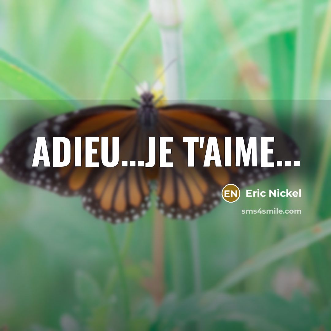“Adieu…Je T'aime...” quote by Eric Nickel
