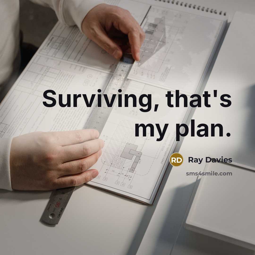 “Surviving, that's my plan.” quote by Ray Davies