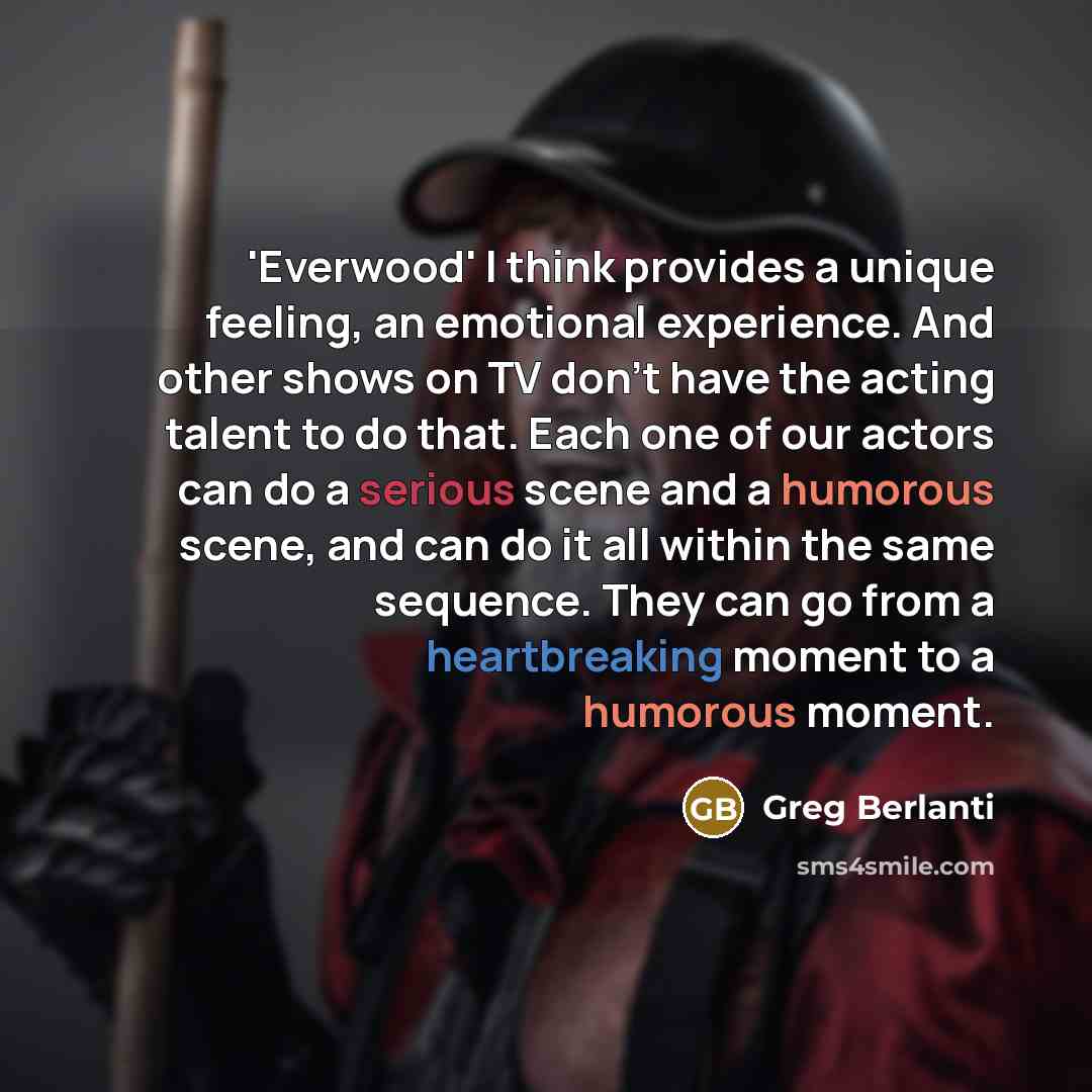 “'Everwood' I think provides a unique feeling, an emotional experience. And other shows on TV don't have the acting talent to do that. Each one of our actors can do a serious scene and a humorous scene, and can do it all within the same sequence. They can go from a heartbreaking moment to a…” quote by Greg Berlanti