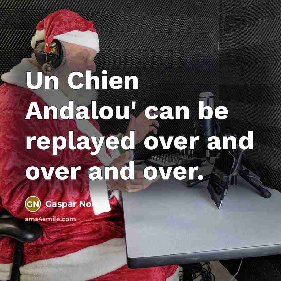 “Un Chien Andalou' can be replayed over and over and over.” quote by Gaspar Noe