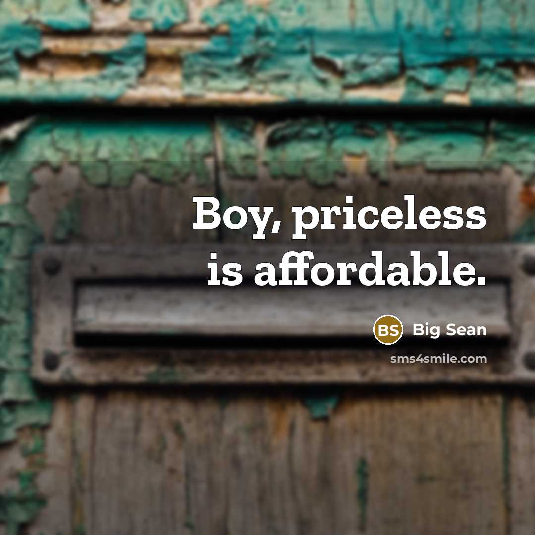 “Boy, priceless is affordable.” quote by Big Sean