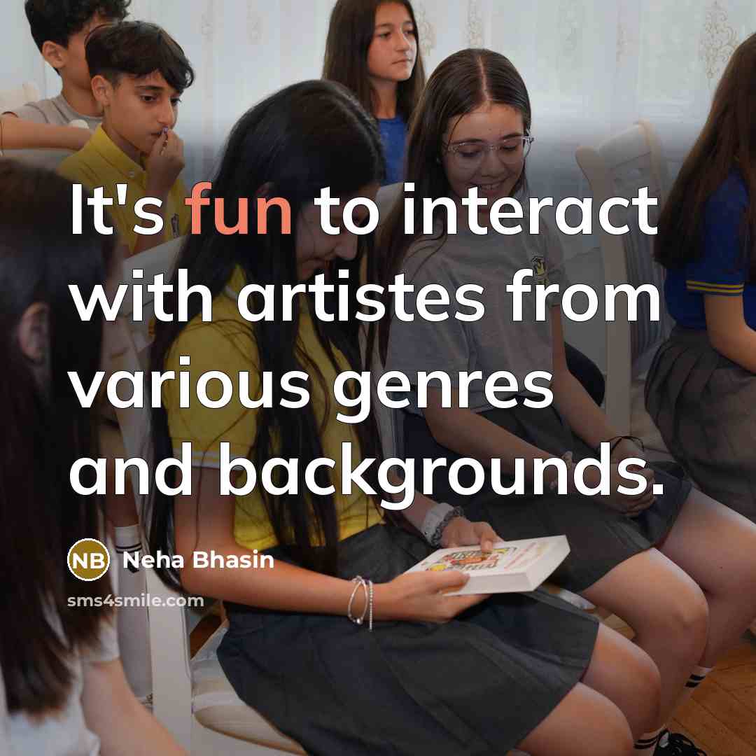 “It's fun to interact with artistes from various genres and backgrounds.” quote by Neha Bhasin