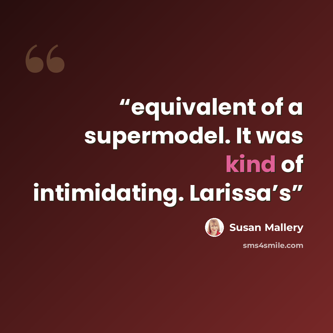 “equivalent of a supermodel. It was kind of intimidating. Larissa’s” quote by Susan Mallery