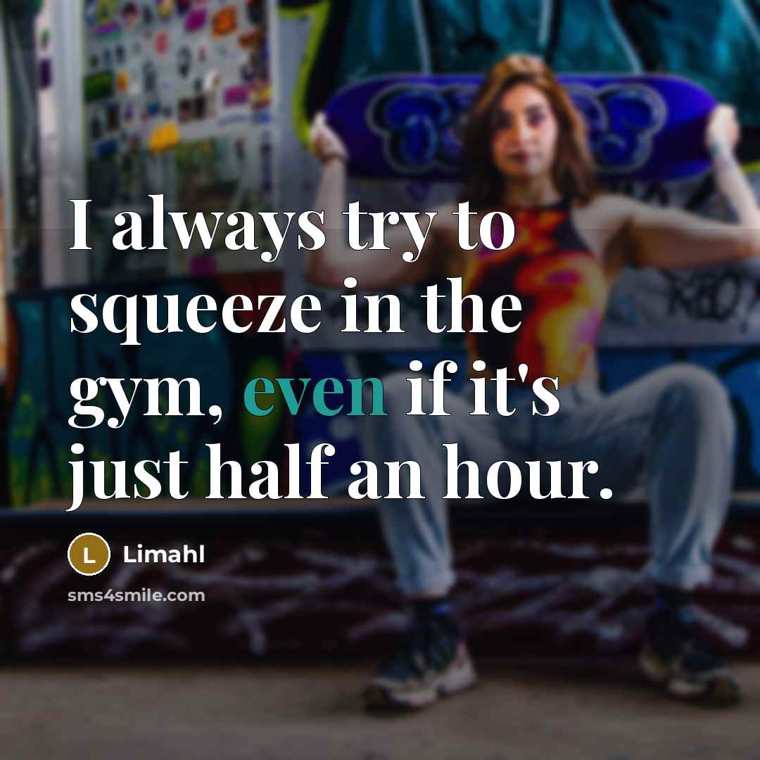 “I always try to squeeze in the gym, even if it's just half an hour.” quote by Limahl