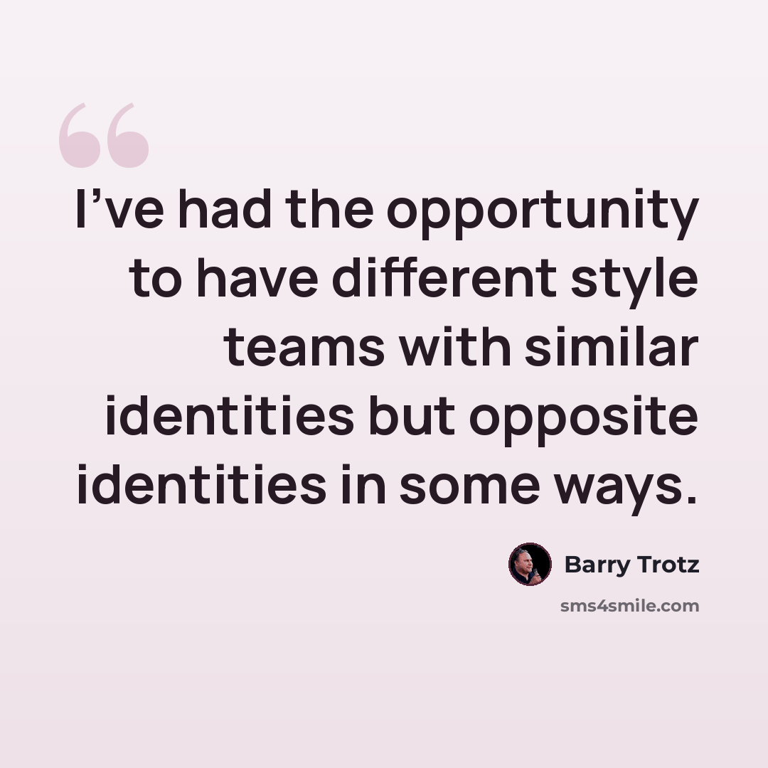 “I've had the opportunity to have different style teams with similar identities but opposite identities in some ways.” quote by Barry Trotz