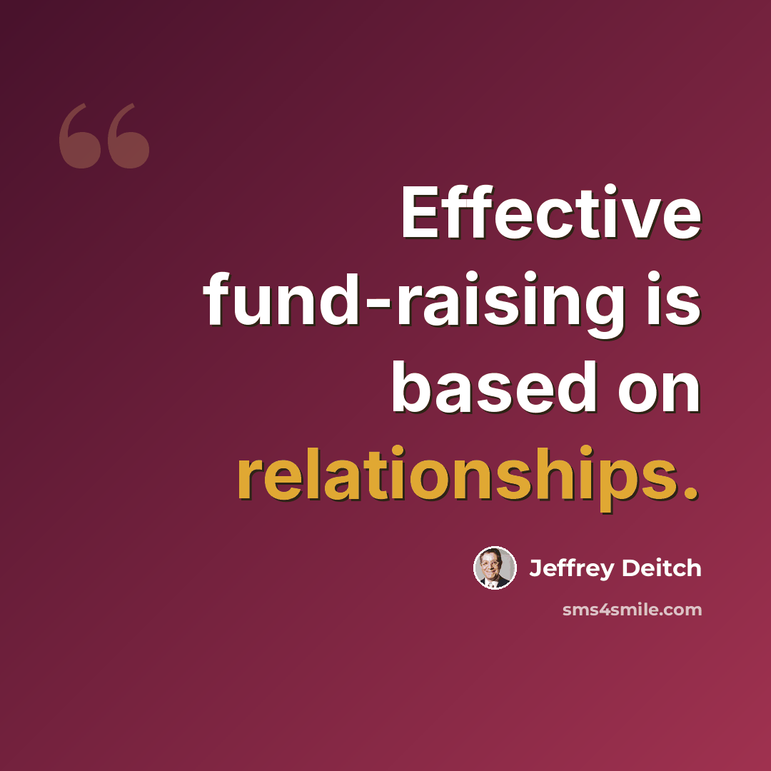“Effective fund-raising is based on relationships.” quote by Jeffrey Deitch