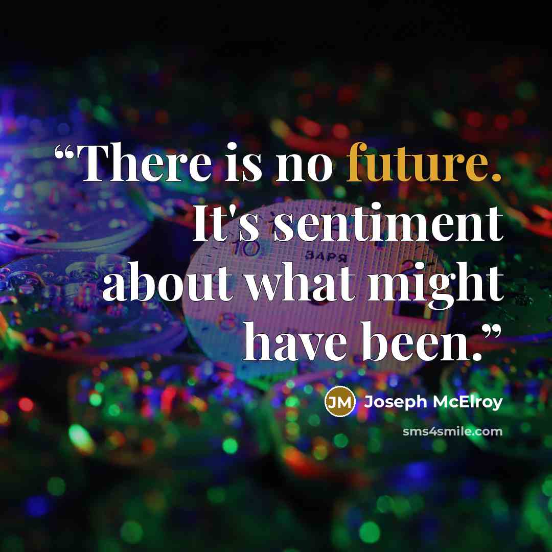“There is no future. It's sentiment about what might have been.” quote by Joseph McElroy