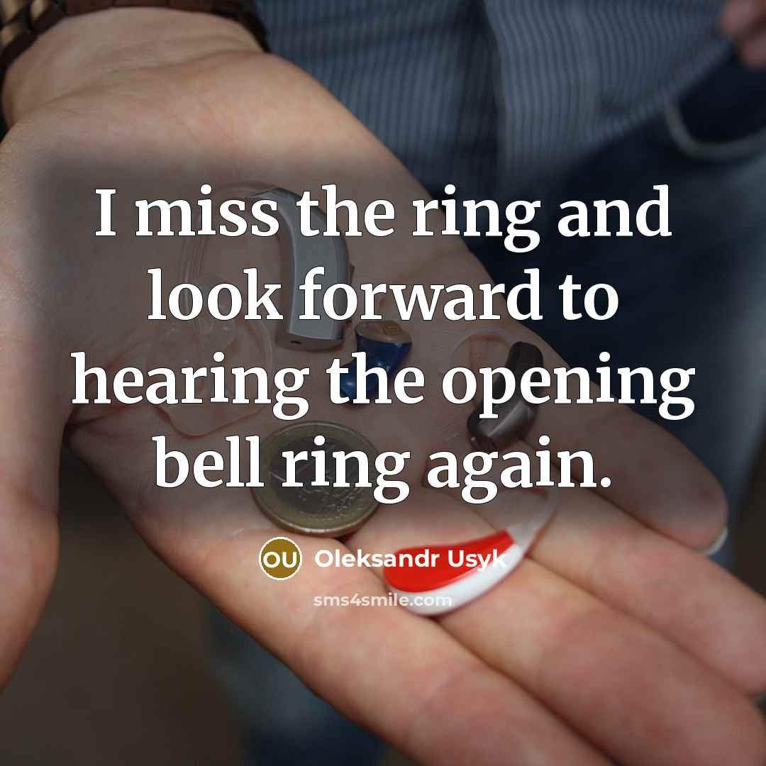 “I miss the ring and look forward to hearing the opening bell ring again.” quote by Oleksandr Usyk