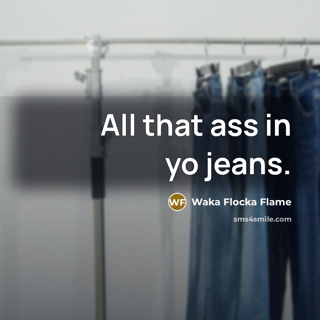 “All that ass in yo jeans.” quote by Waka Flocka Flame