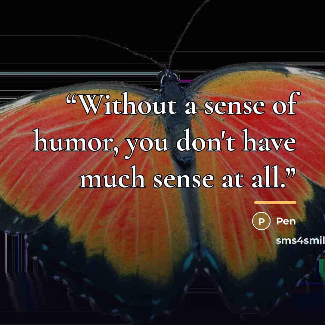 “Without a sense of humor, you don't have much sense at all.” quote by Pen