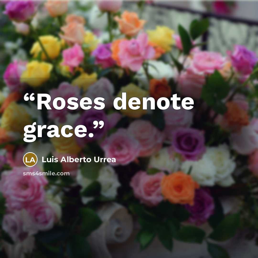 “Roses denote grace.” quote by Luis Alberto Urrea