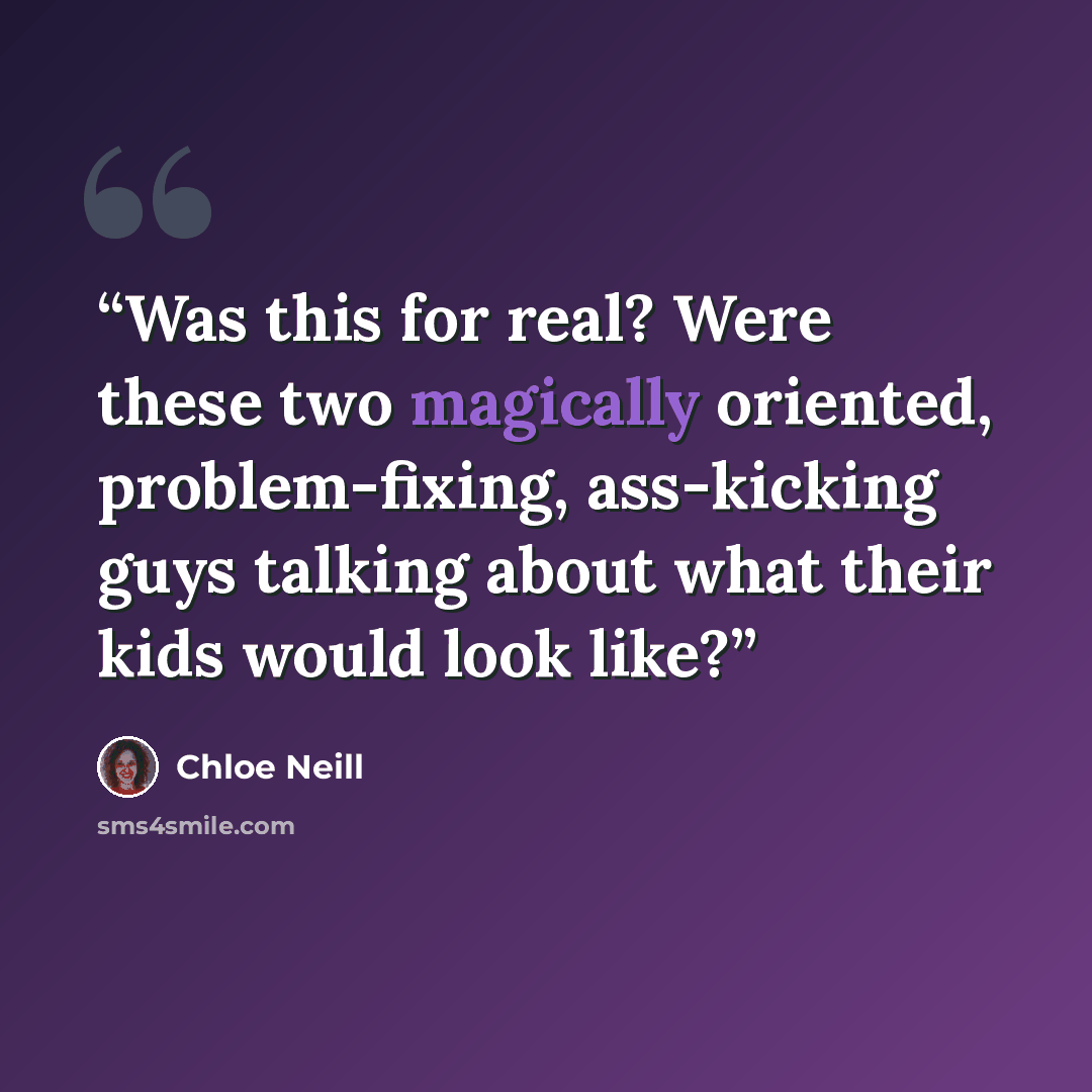 “Was this for real? Were these two magically oriented, problem-fixing, ass-kicking guys talking about what their kids would look like?” quote by Chloe Neill