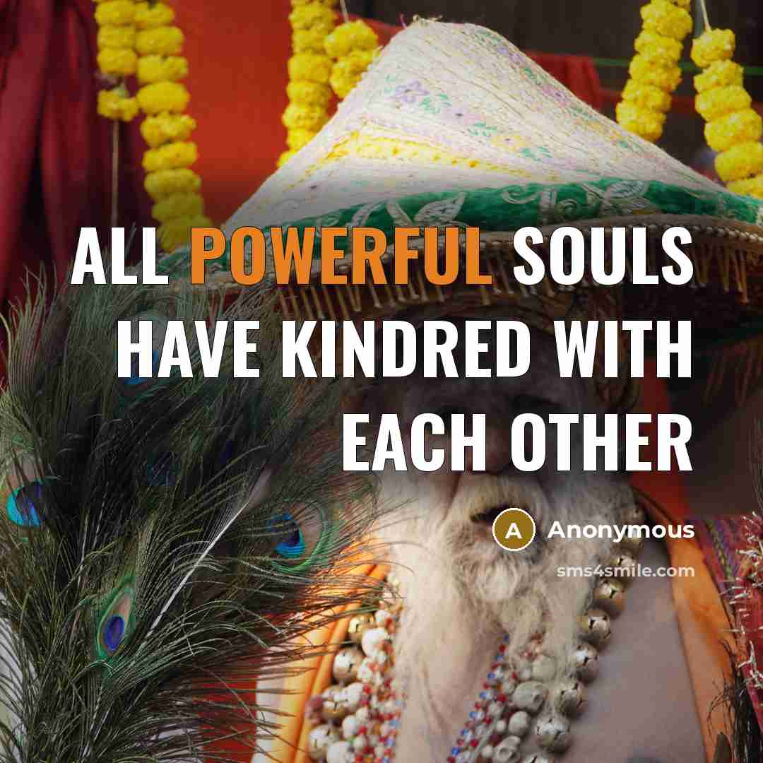 “All powerful souls have kindred with each other” quote by Anonymous