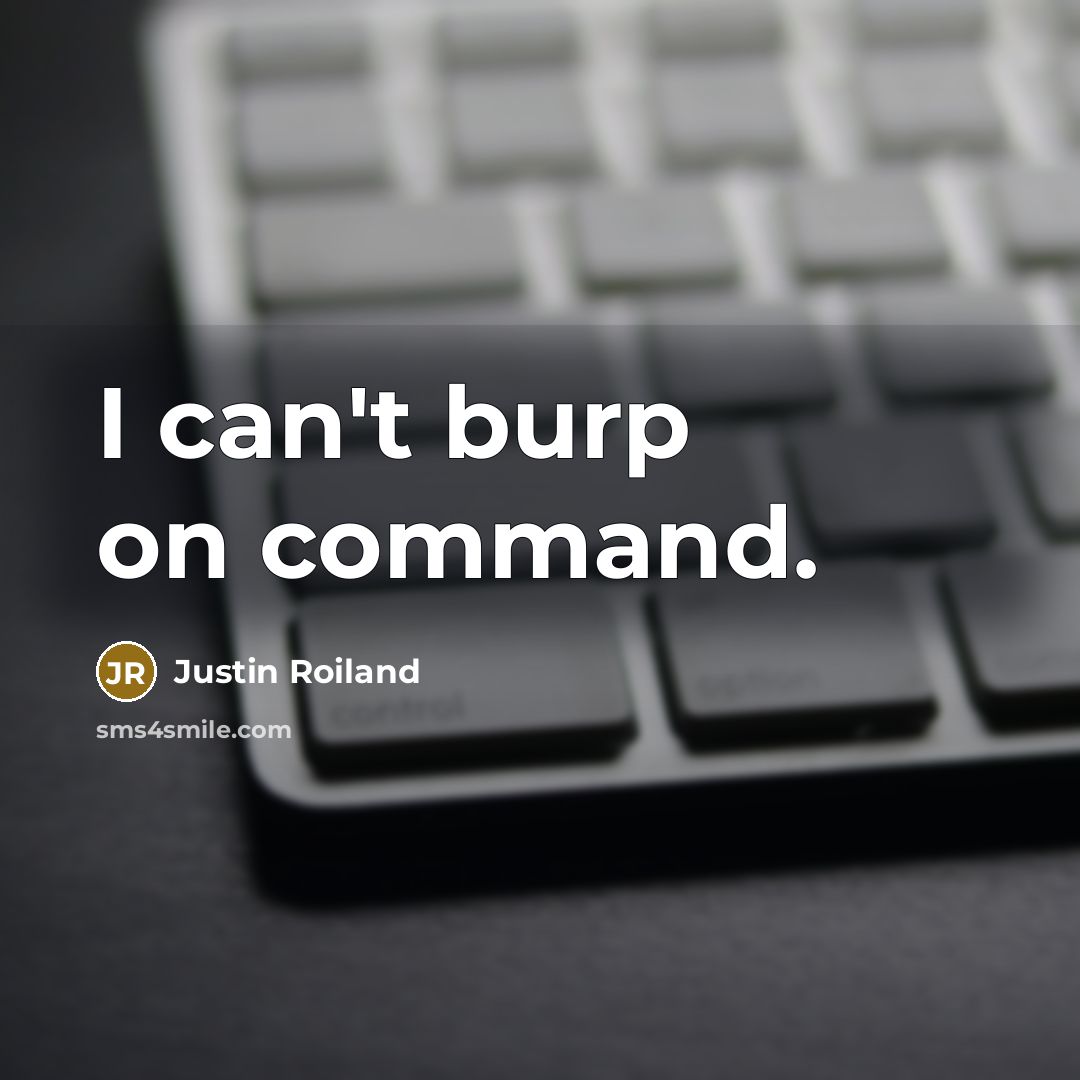 “I can't burp on command.” quote by Justin Roiland