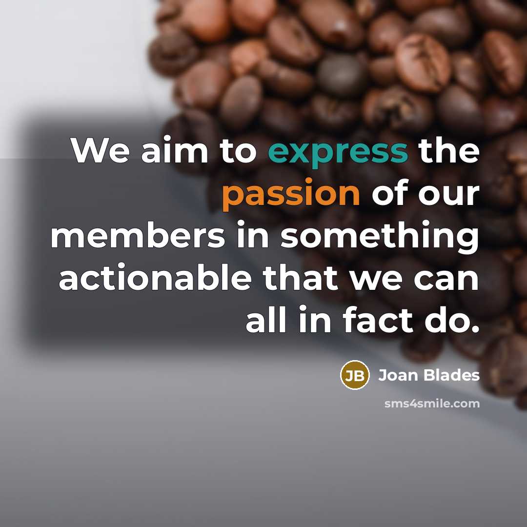 “We aim to express the passion of our members in something actionable that we can all in fact do.” quote by Joan Blades