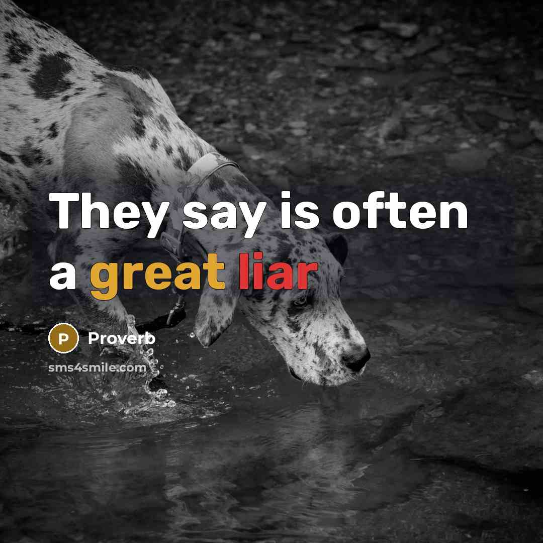 “They say is often a great liar” quote by Proverb