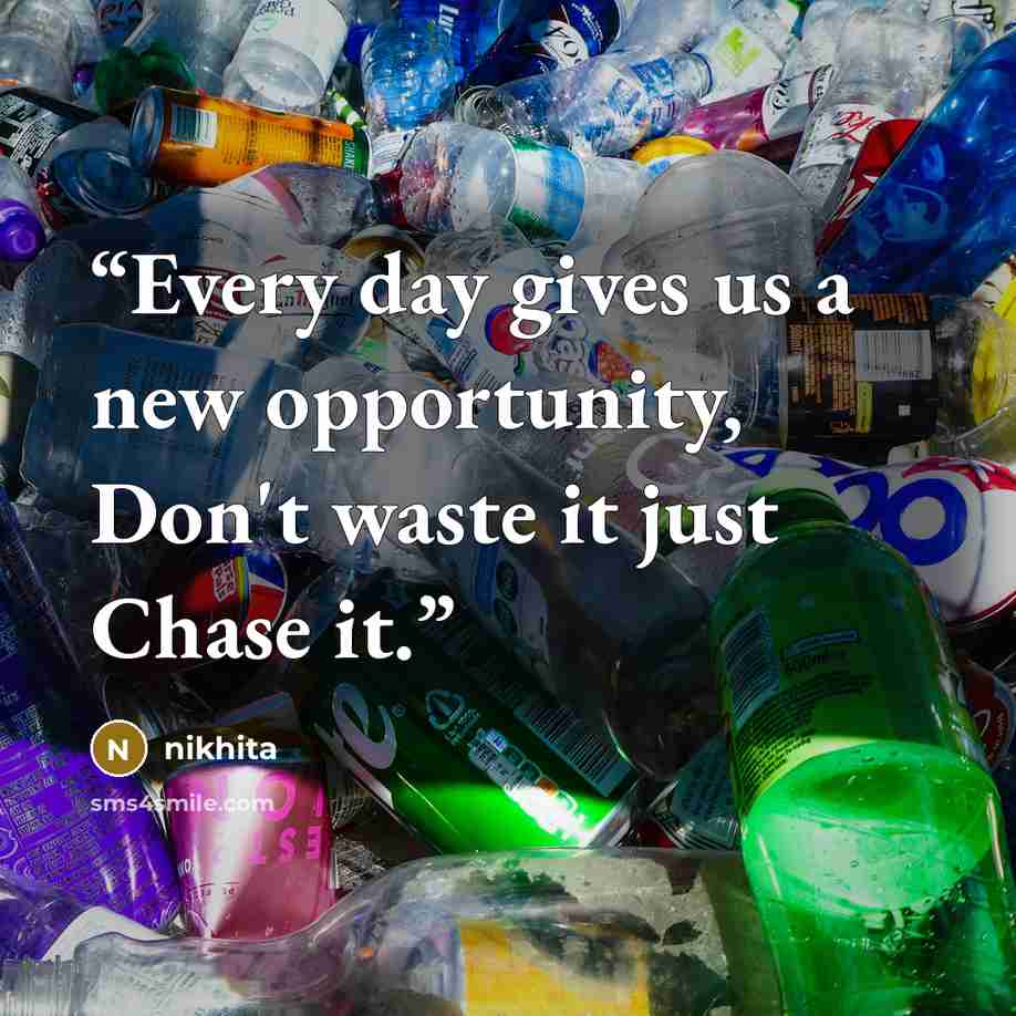 “Every day gives us a new opportunity, Don't waste it just Chase it.” quote by nikhita