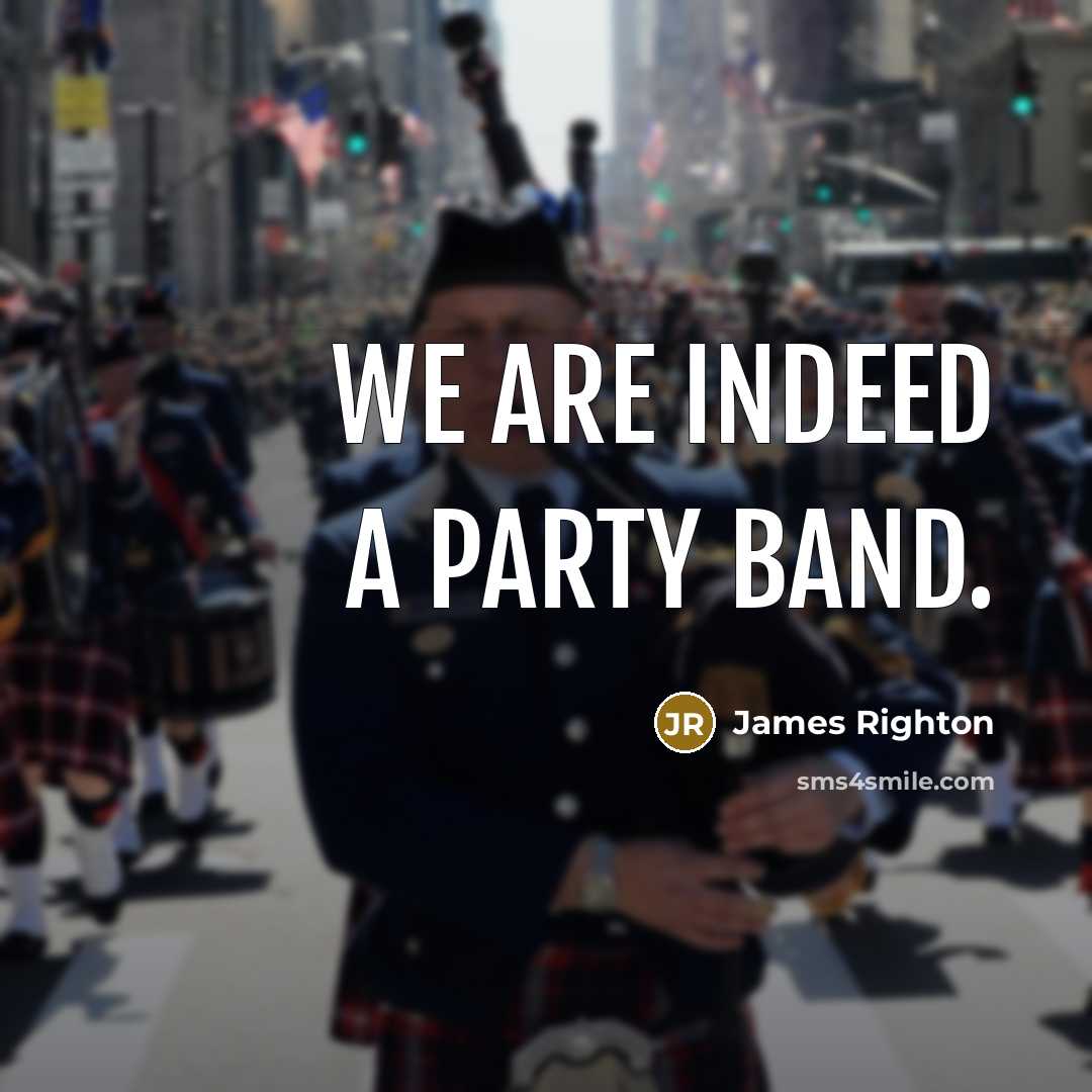 “We are indeed a party band.” quote by James Righton