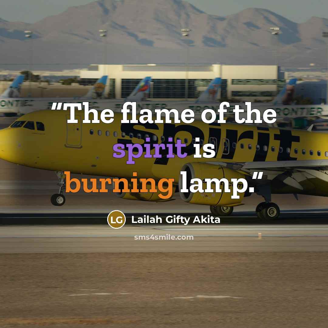 “The flame of the spirit is burning lamp.” quote by Lailah Gifty Akita