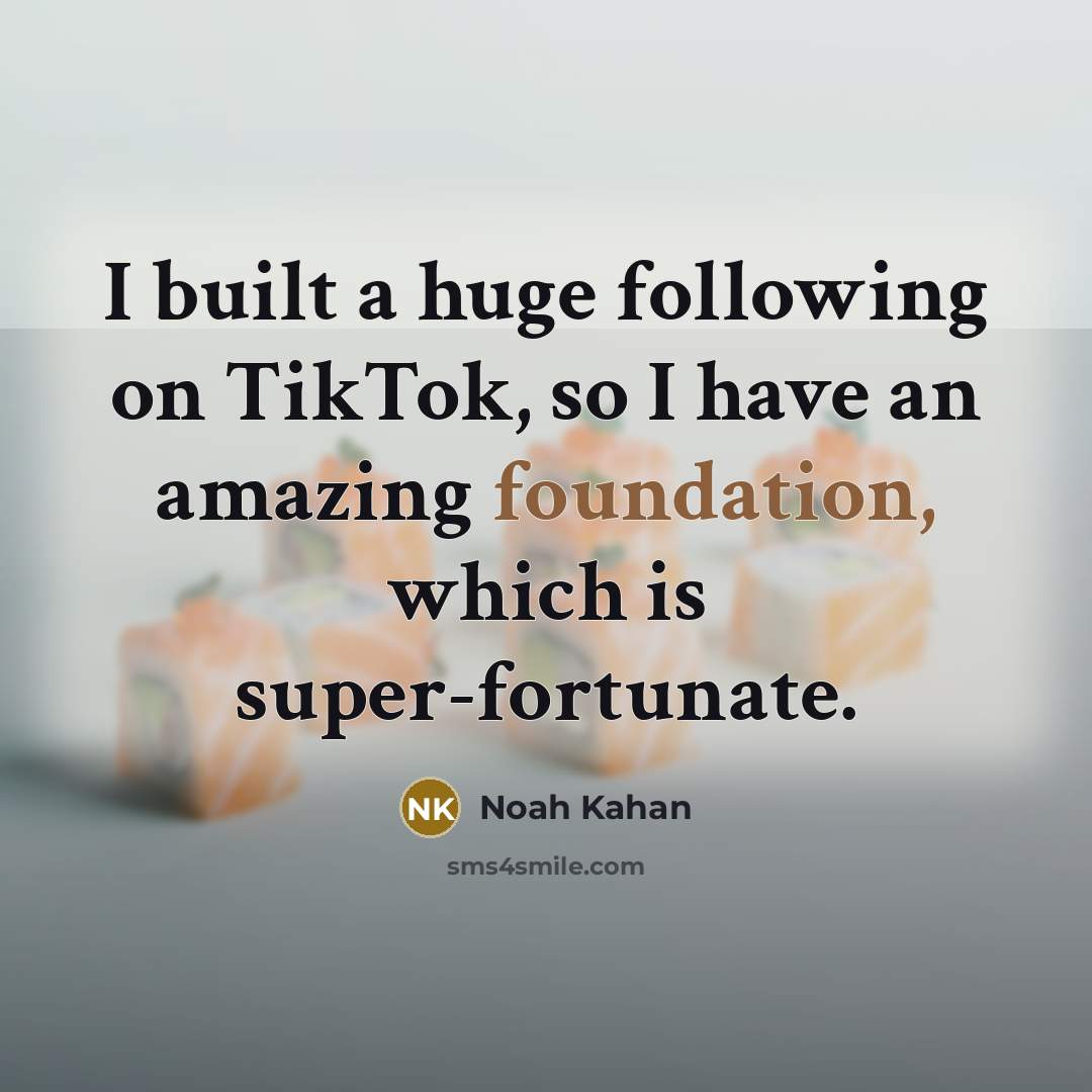 “I built a huge following on TikTok, so I have an amazing foundation, which is super-fortunate.” quote by Noah Kahan