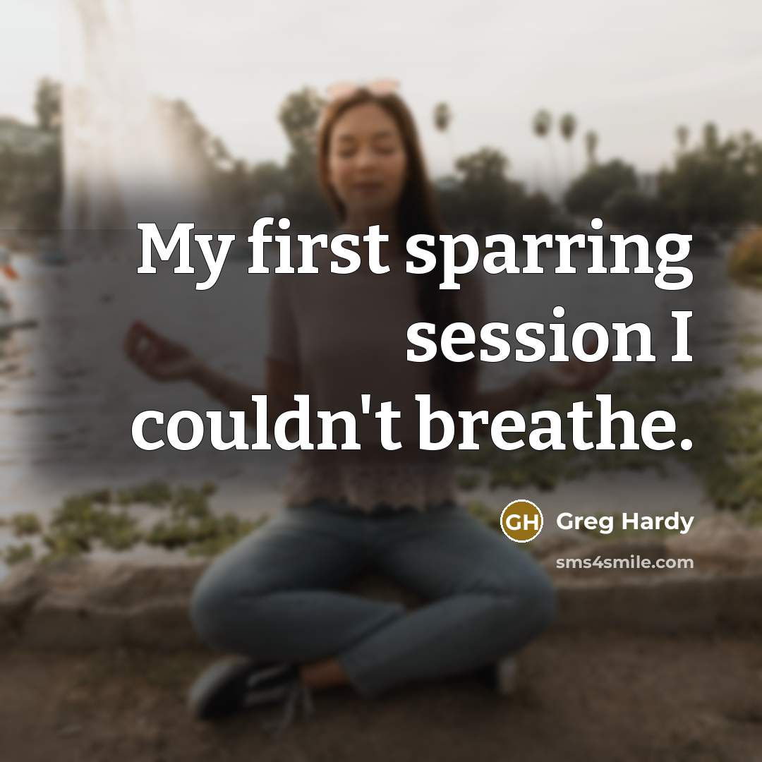 “My first sparring session I couldn't breathe.” quote by Greg Hardy