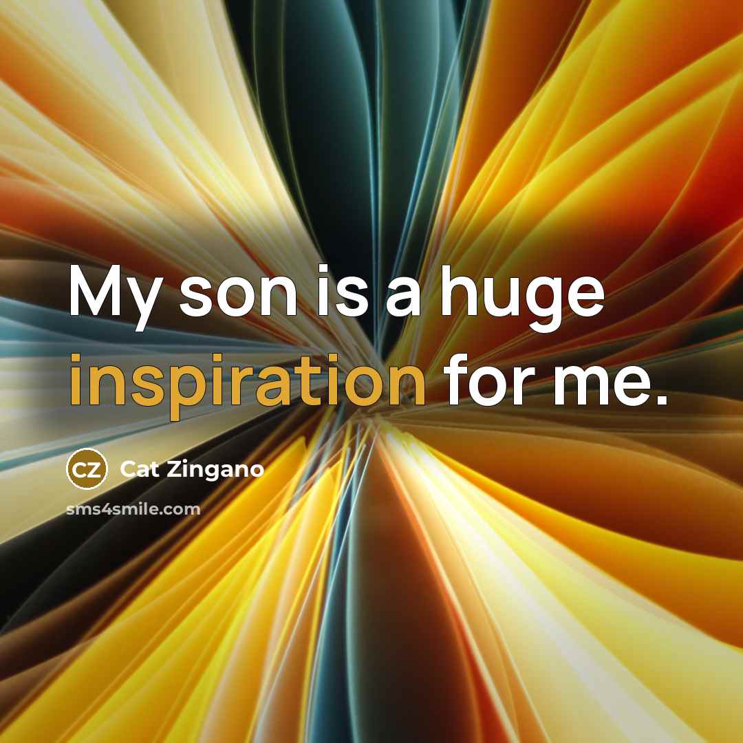 “My son is a huge inspiration for me.” quote by Cat Zingano