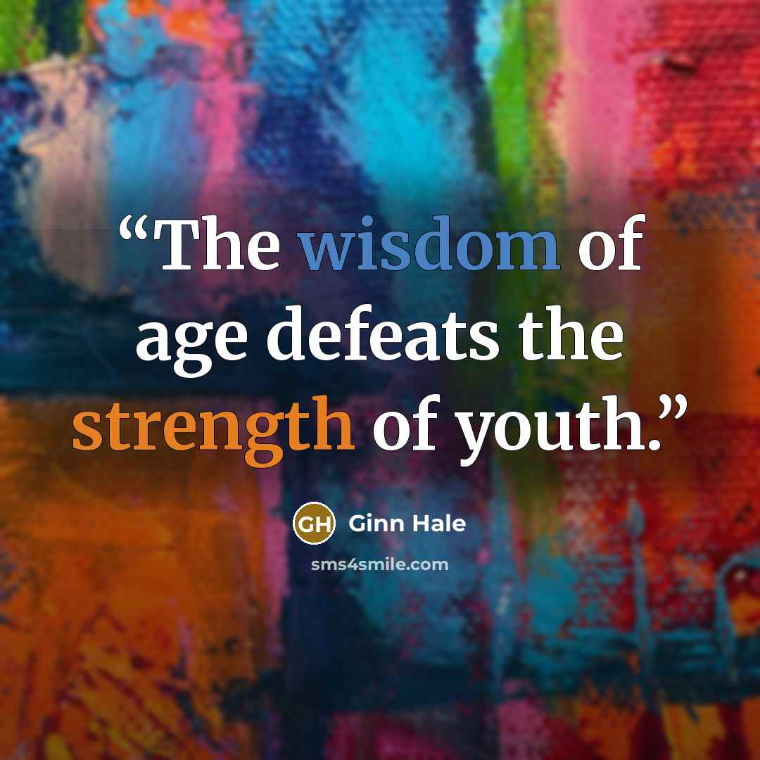 “The wisdom of age defeats the strength of youth.” quote by Ginn Hale