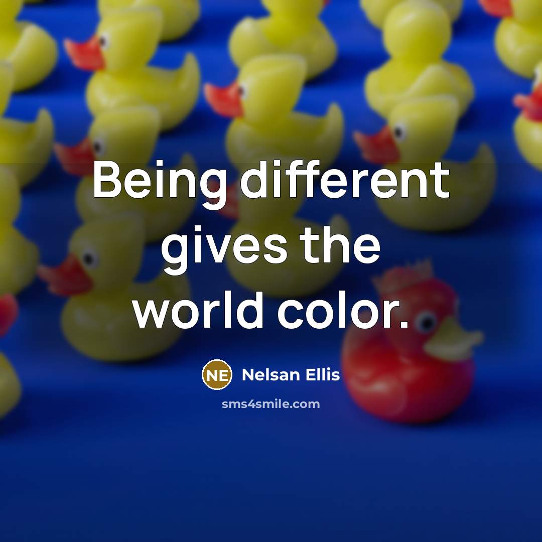 “Being different gives the world color.” quote by Nelsan Ellis