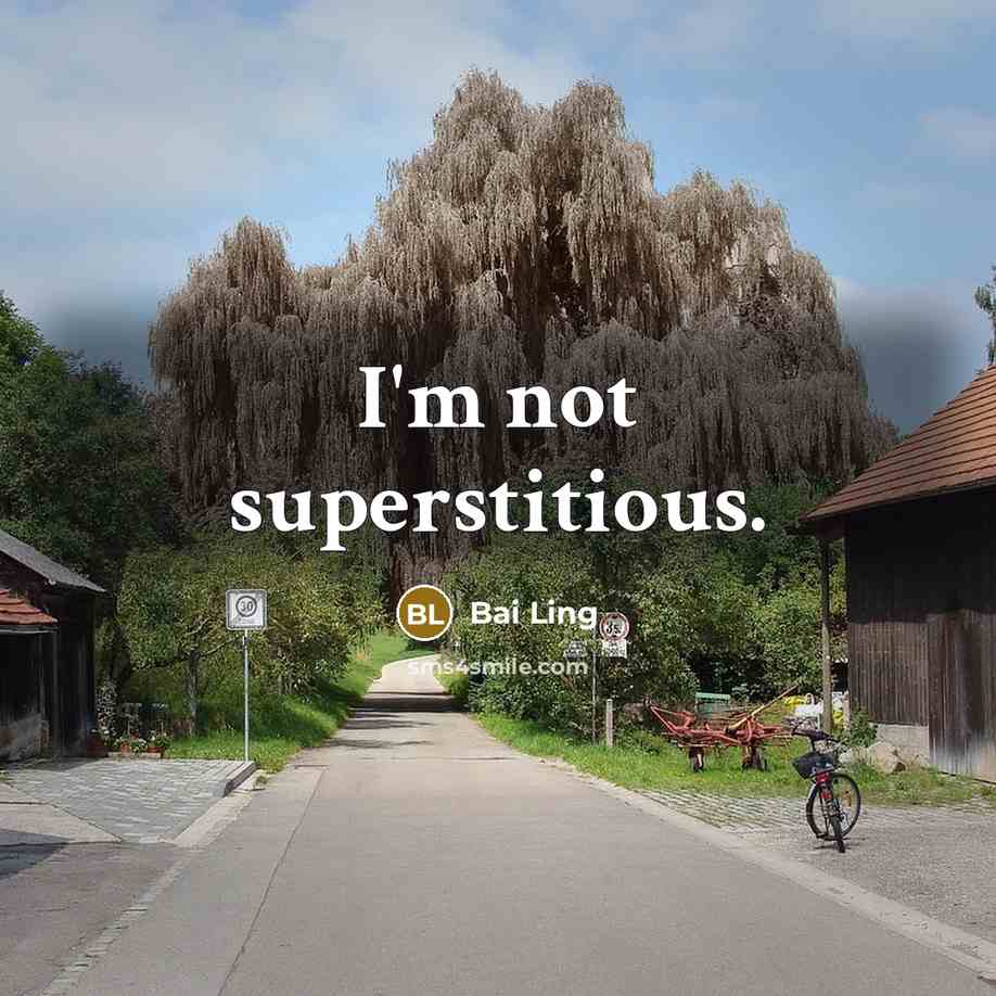 “I'm not superstitious.” quote by Bai Ling