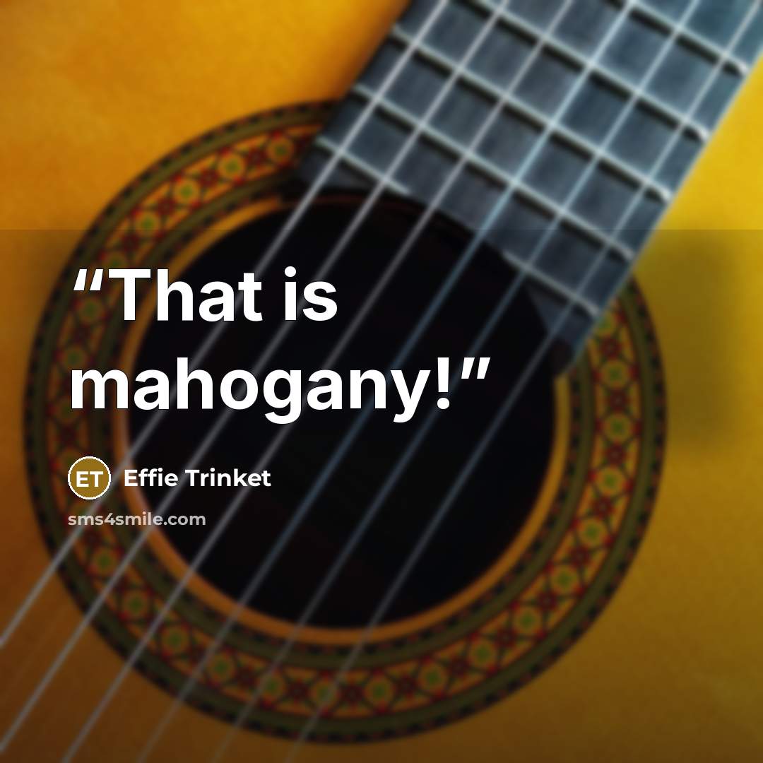 “That is mahogany!” quote by Effie Trinket
