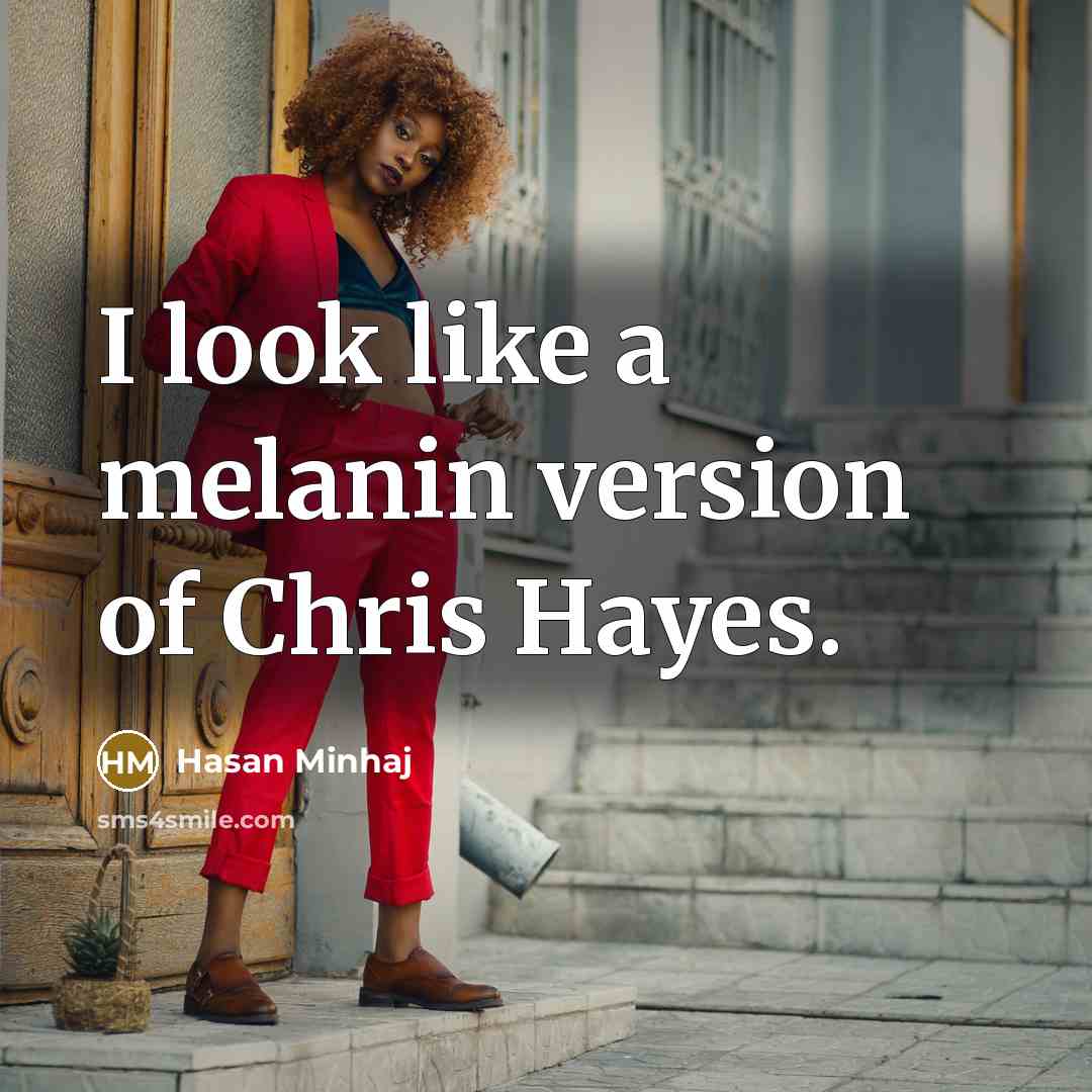 “I look like a melanin version of Chris Hayes.” quote by Hasan Minhaj
