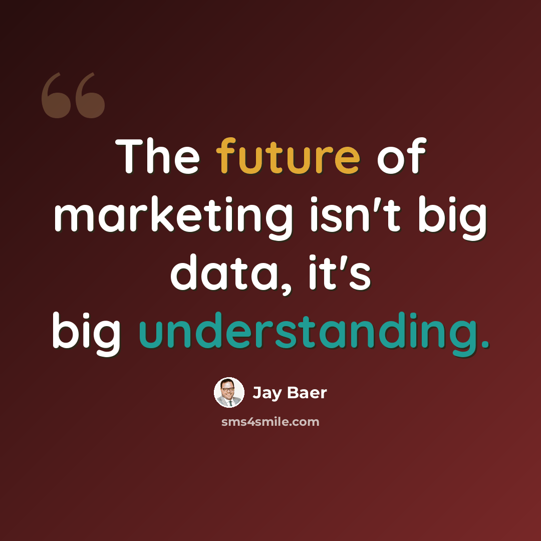 “The future of marketing isn't big data, it's big understanding.” quote by Jay Baer