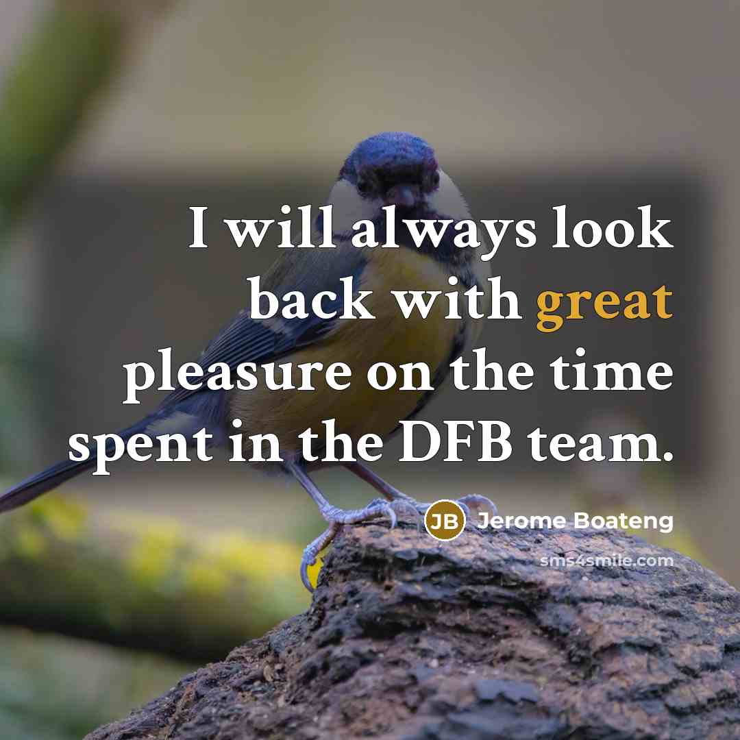 “I will always look back with great pleasure on the time spent in the DFB team.” quote by Jerome Boateng