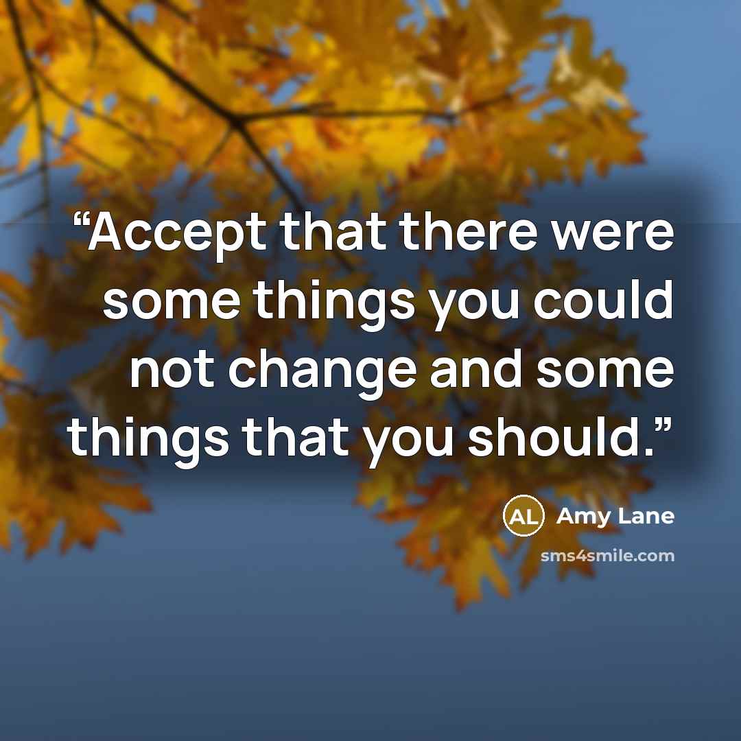 “Accept that there were some things you could not change and some things that you should.” quote by Amy Lane