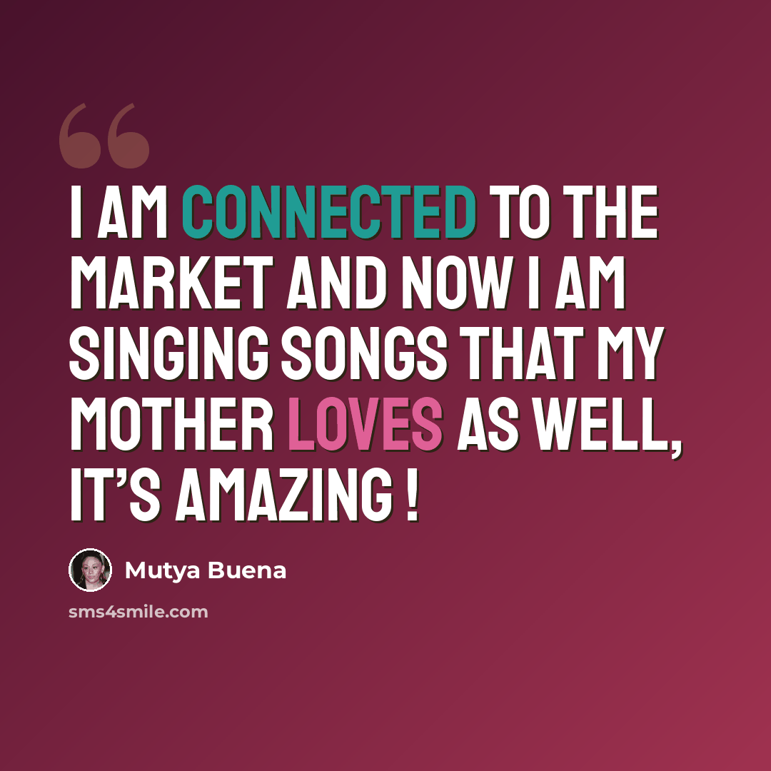 “I am connected to the market and now I am singing songs that my mother loves as well, it’s amazing !” quote by Mutya Buena