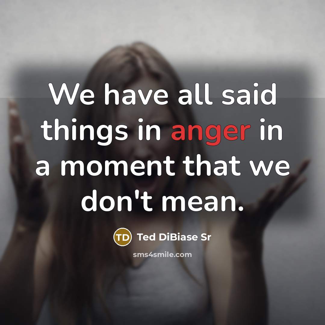“We have all said things in anger in a moment that we don't mean.” quote by Ted DiBiase Sr